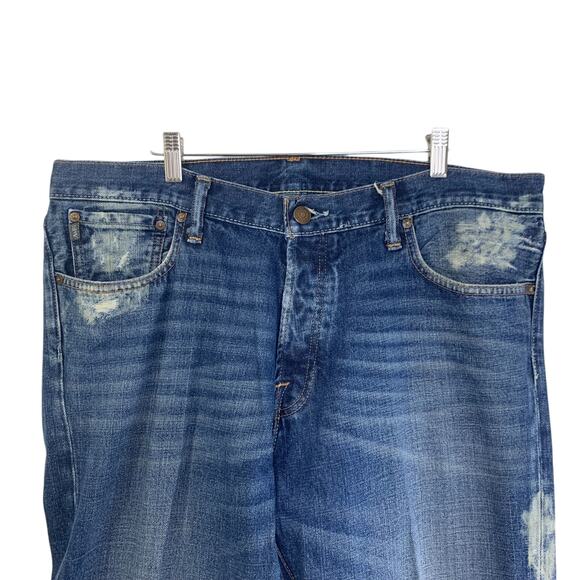Abercrombie & Fitch Mens Jeans Size 36 X 32 Baxter Low Rise Slim Boot Button Fly - Picture 4 of 9